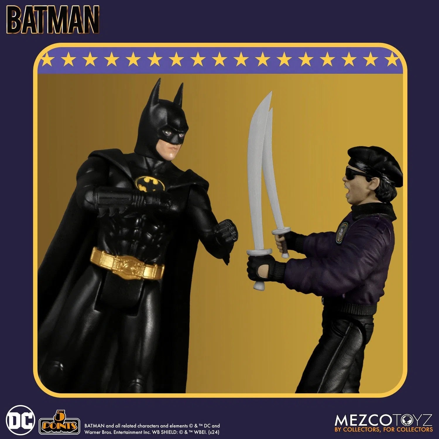 Batman: (1989): 5 Points Figures & Batmobile Set Mezco