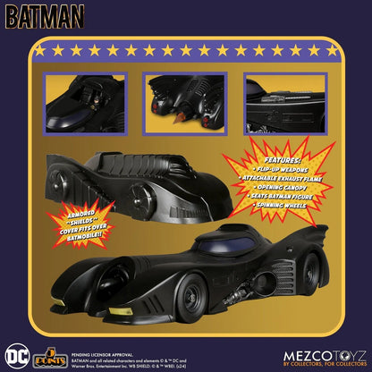 Batman: (1989): 5 Points Figures & Batmobile Set - Mezco Action Figure