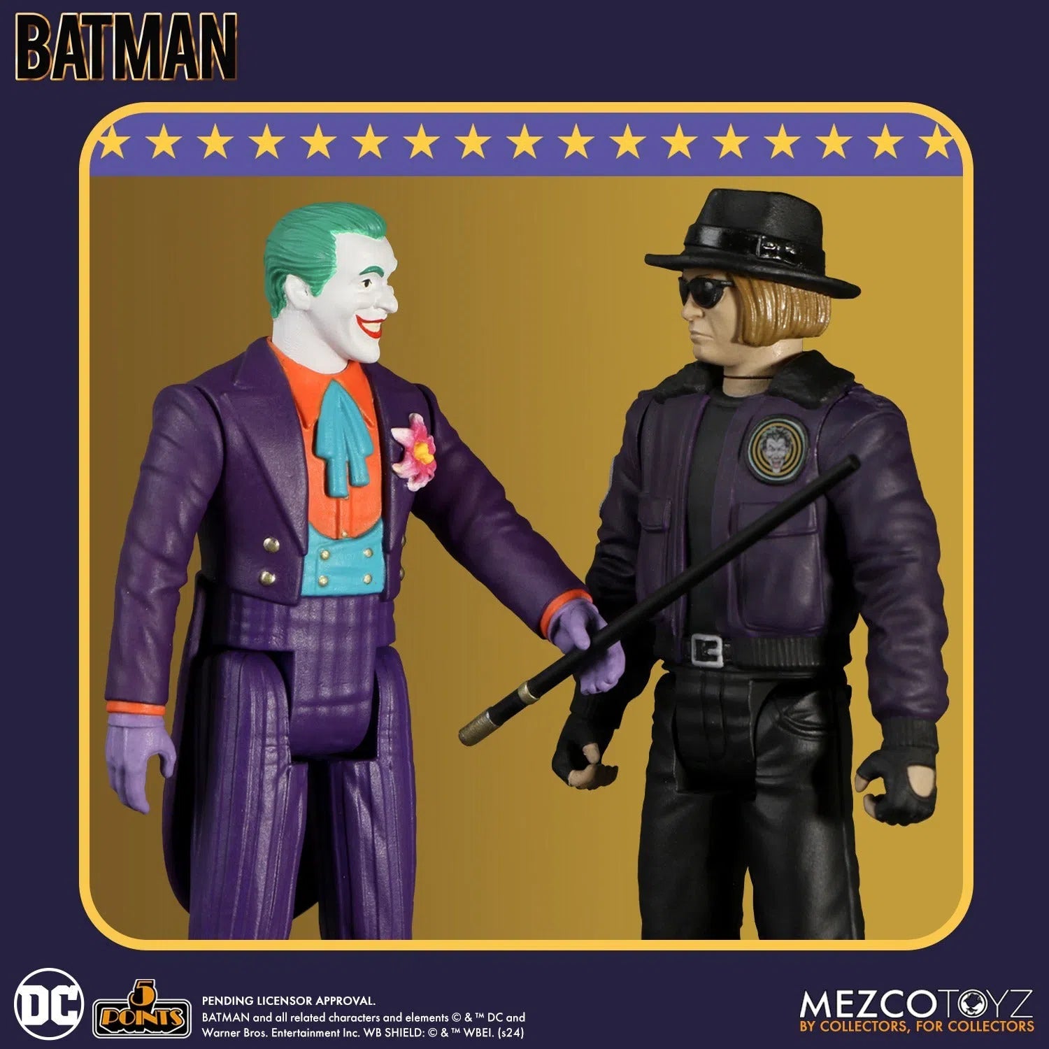 Batman: (1989): 5 Points Figures & Batmobile Set Mezco