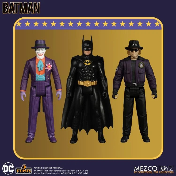 Batman: (1989): 5 Points Figures: Set of 3 Action Figures Mezco