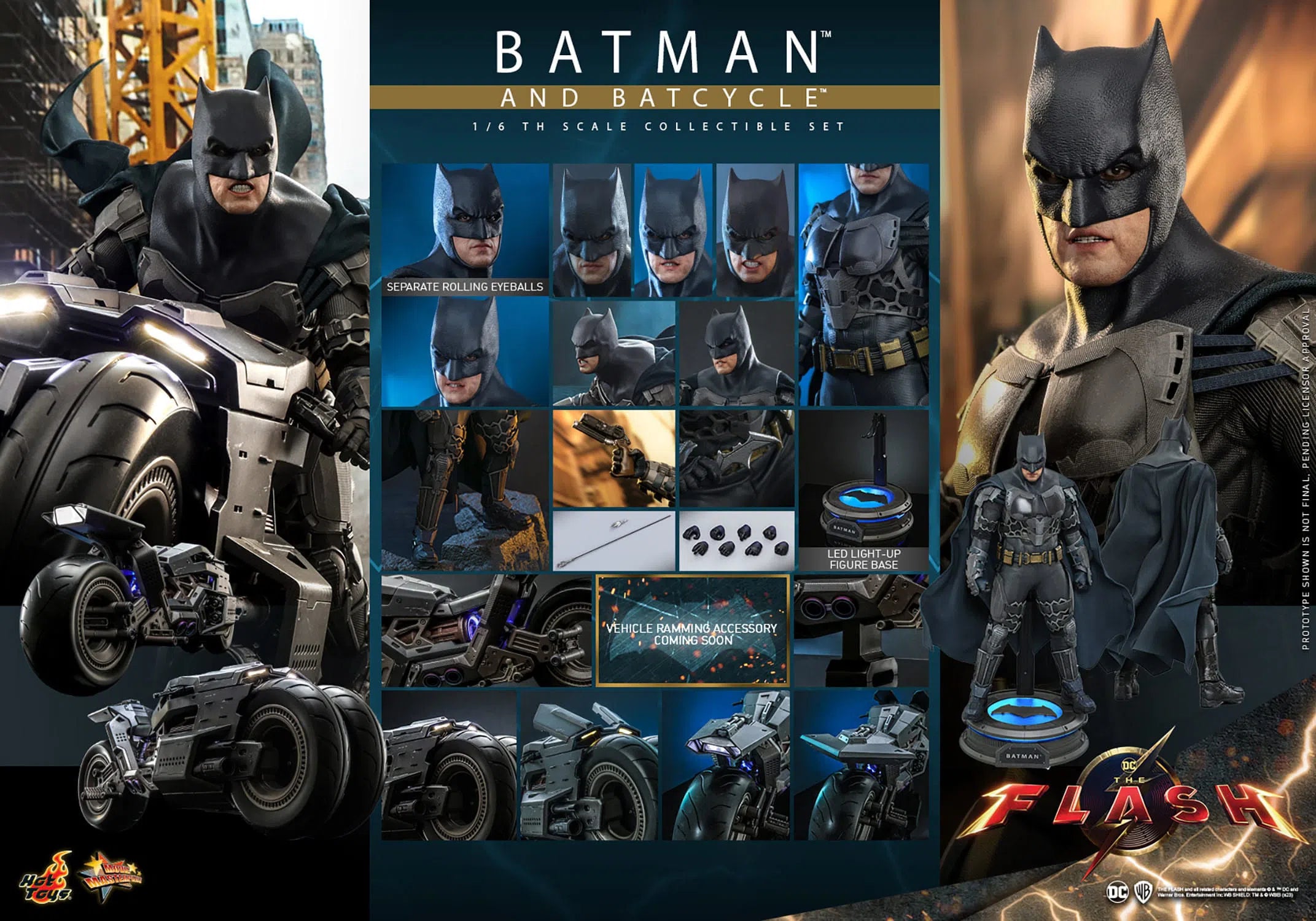 Batman & Batcycle: The Flash: Dc Comics Hot Toys