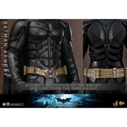 Batman: The Dark Knight: Armory With Bruce Wayne & Batman: 2.0 - Hot Toys Action Figure