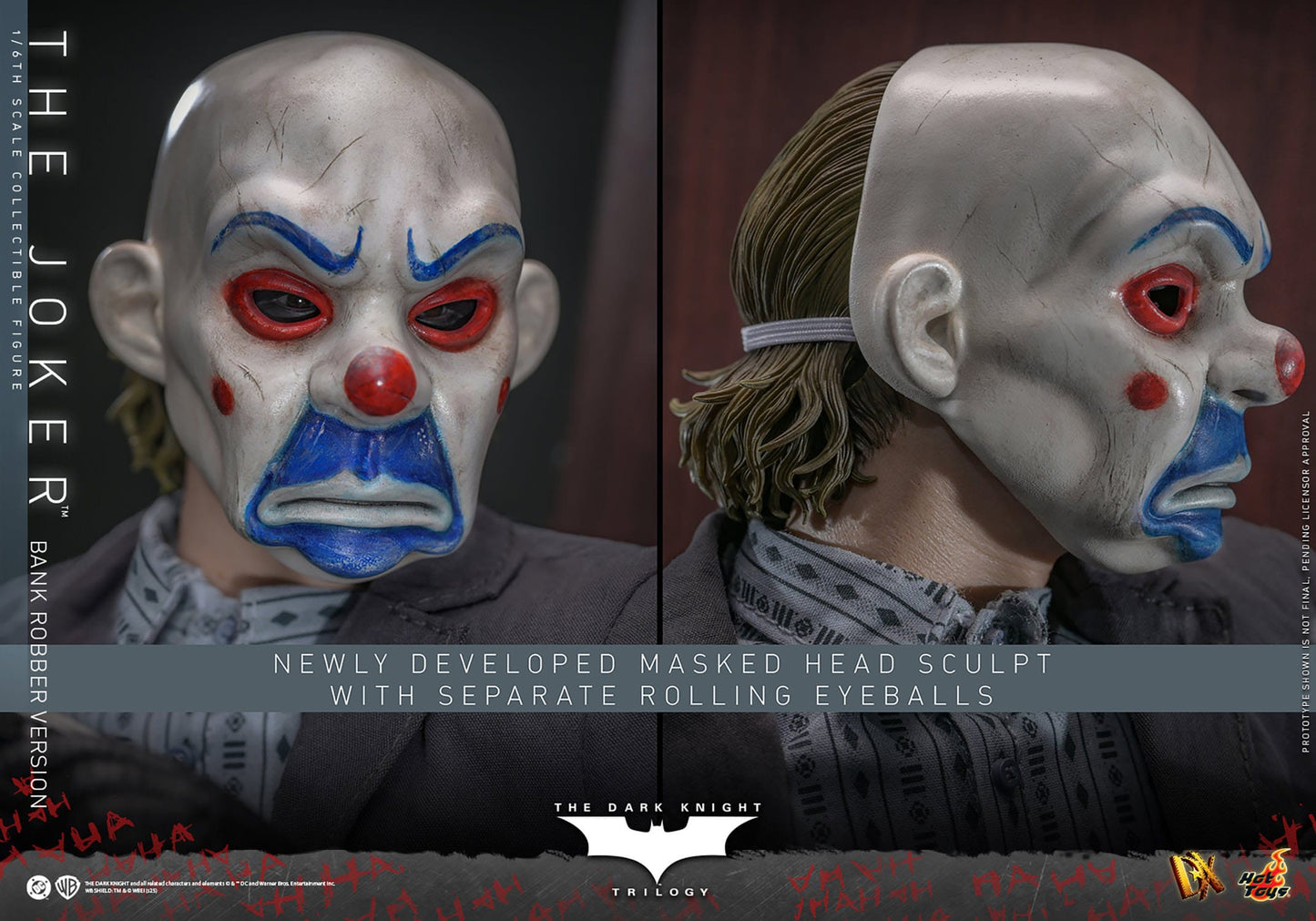 Batman: The Dark Knight: The Joker (Bank Robber Version) DX: 1/6th - Hot Toys Action Figures