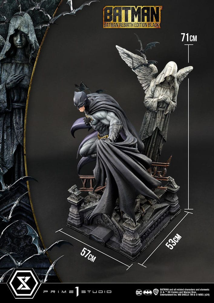Batman Ultimate Premium Masterline Series Statue 1/4 Batman Rebirth Edition Black Deluxe Bonus Version 71 cm - Prime 1 Studio Statues