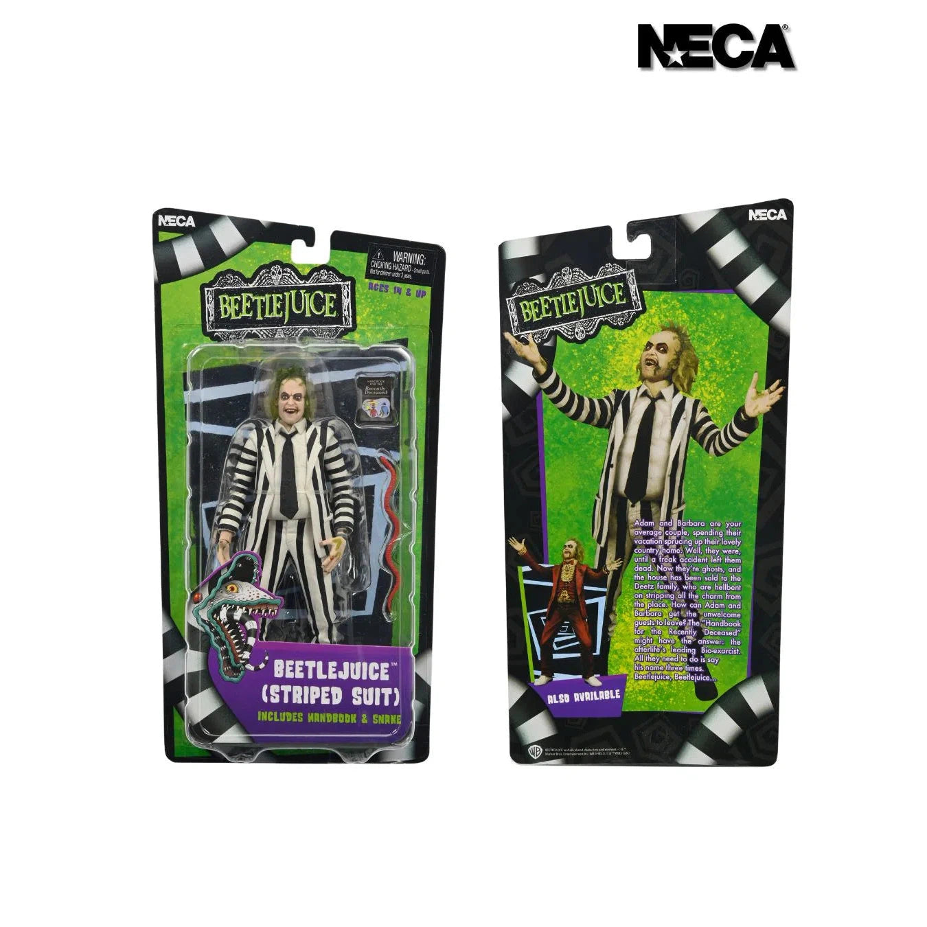 Beetlejuice (1988): Beetlejuice: Black & White Suit: 7 Inch: Action Figure Neca