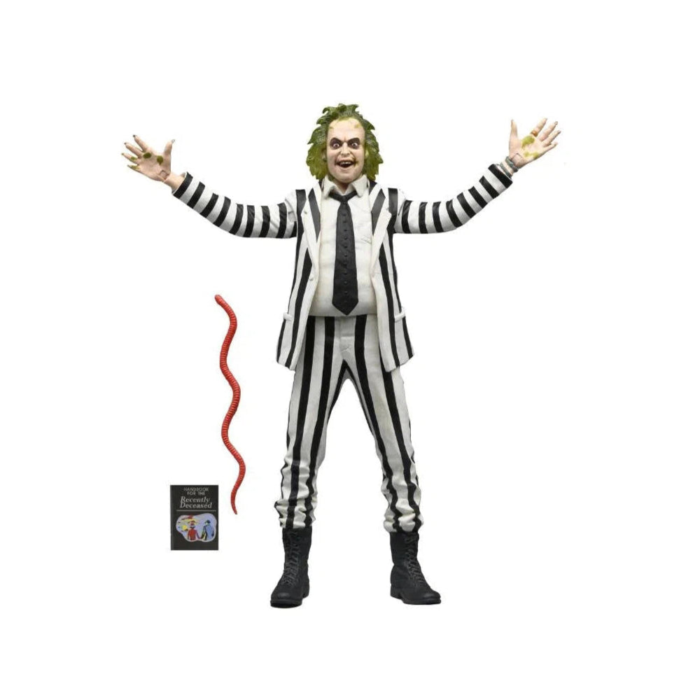 Beetlejuice (1988): Beetlejuice: Black & White Suit: 7 Inch: Action Figure Neca