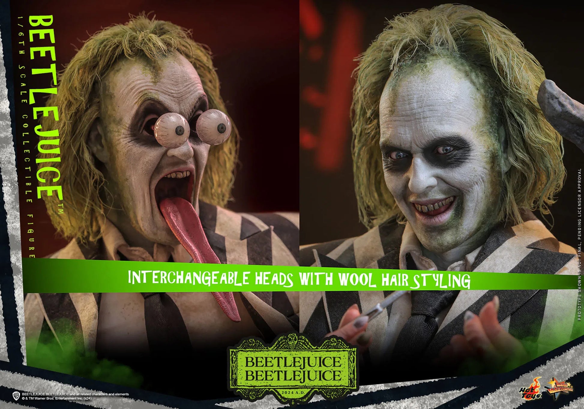 Beetlejuice Beetlejuice: Beetlejuice: MMS767 - Hot Toys Action Figures