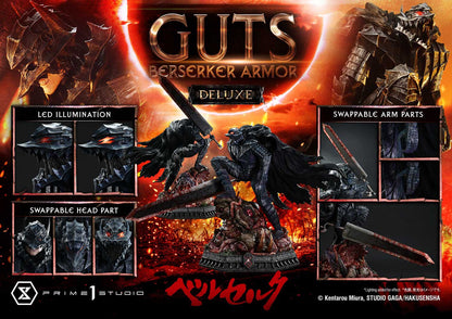Berserk: Guts Berserker Armor (Grunbeld vs Guts Deluxe Bonus Ver.): Ultimate Premium Masterline Limited Edition 1/4 Scale Statue - Prime 1 Studio Statues