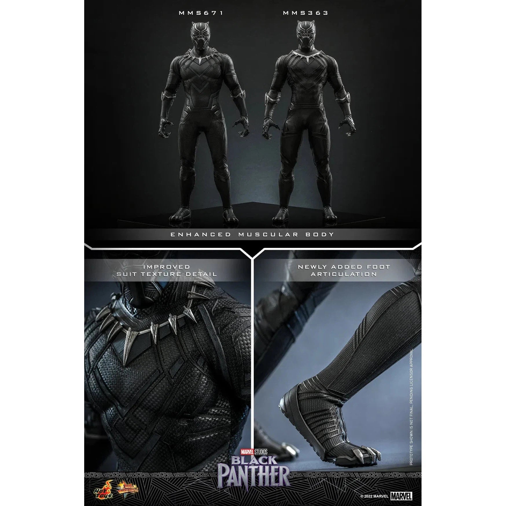 Black Panther: Original Suit: Black Panther: MMS671 Hot Toys