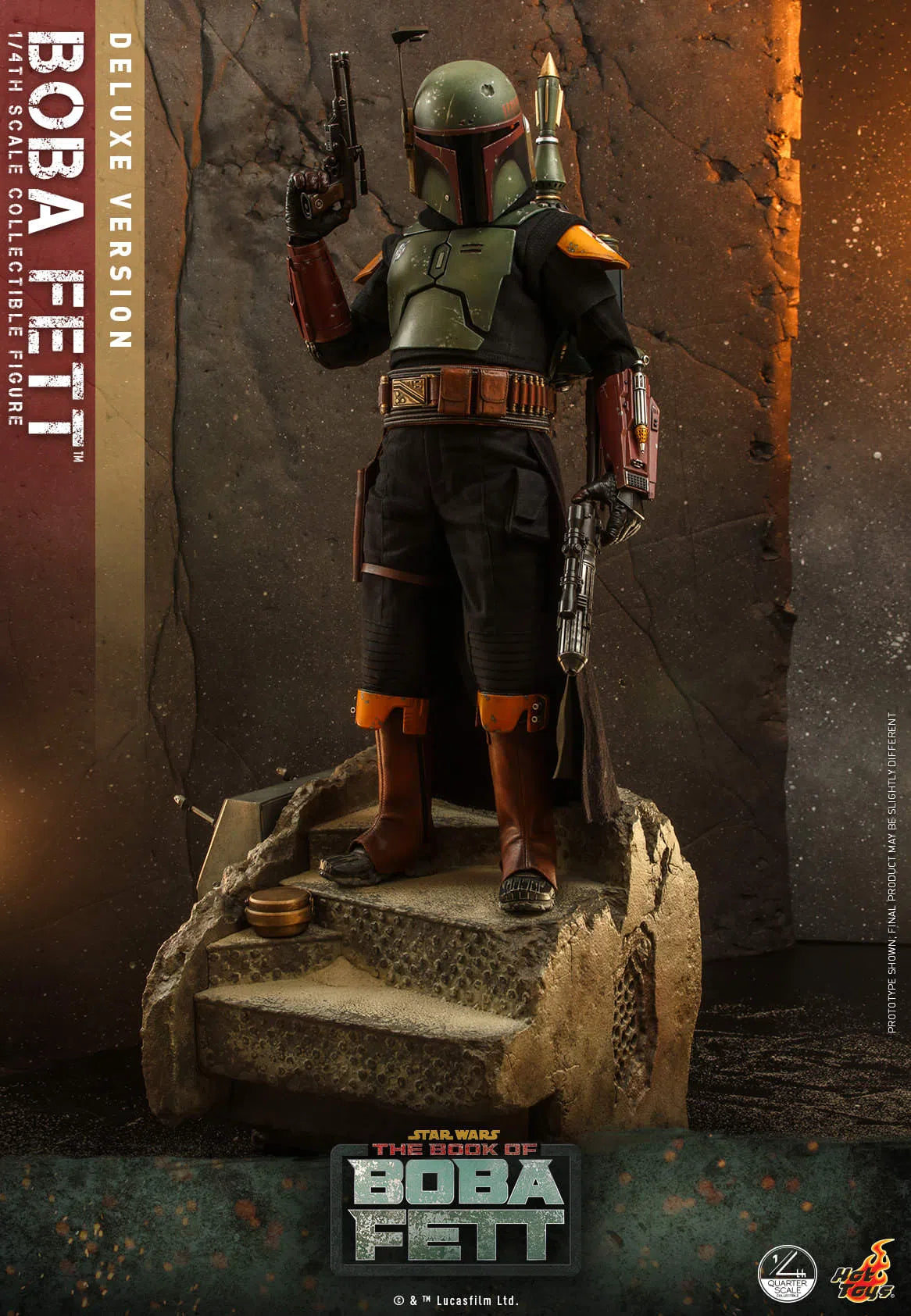 Boba Fett: Deluxe: Star Wars: The Book Of Boba Fett: Quarter Scale: QS023 Hot Toys