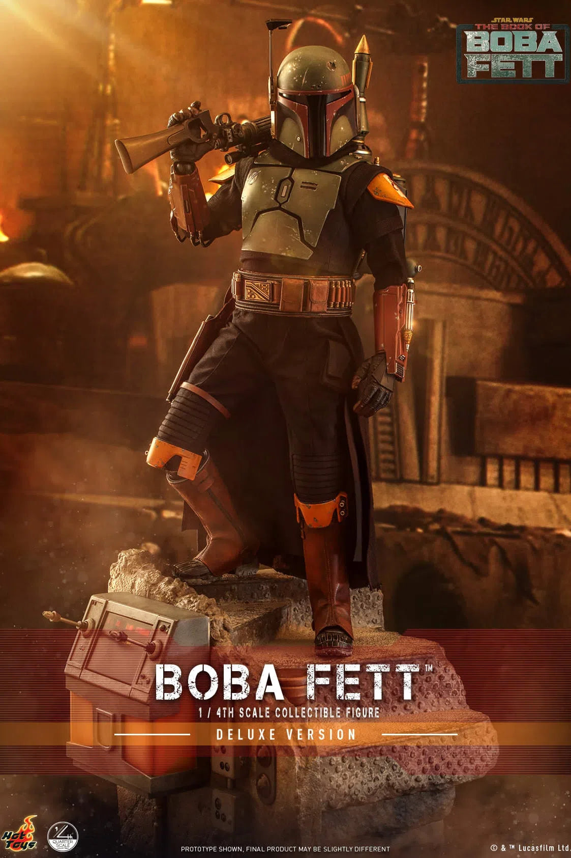 Boba Fett: Deluxe: Star Wars: The Book Of Boba Fett: Quarter Scale: QS023 Hot Toys