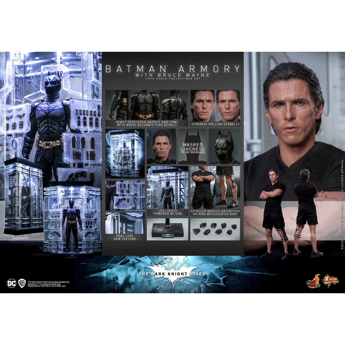 Bruce Wayne With Batman Armory: The Dark Knight Rises - Hot Toys Action Figure