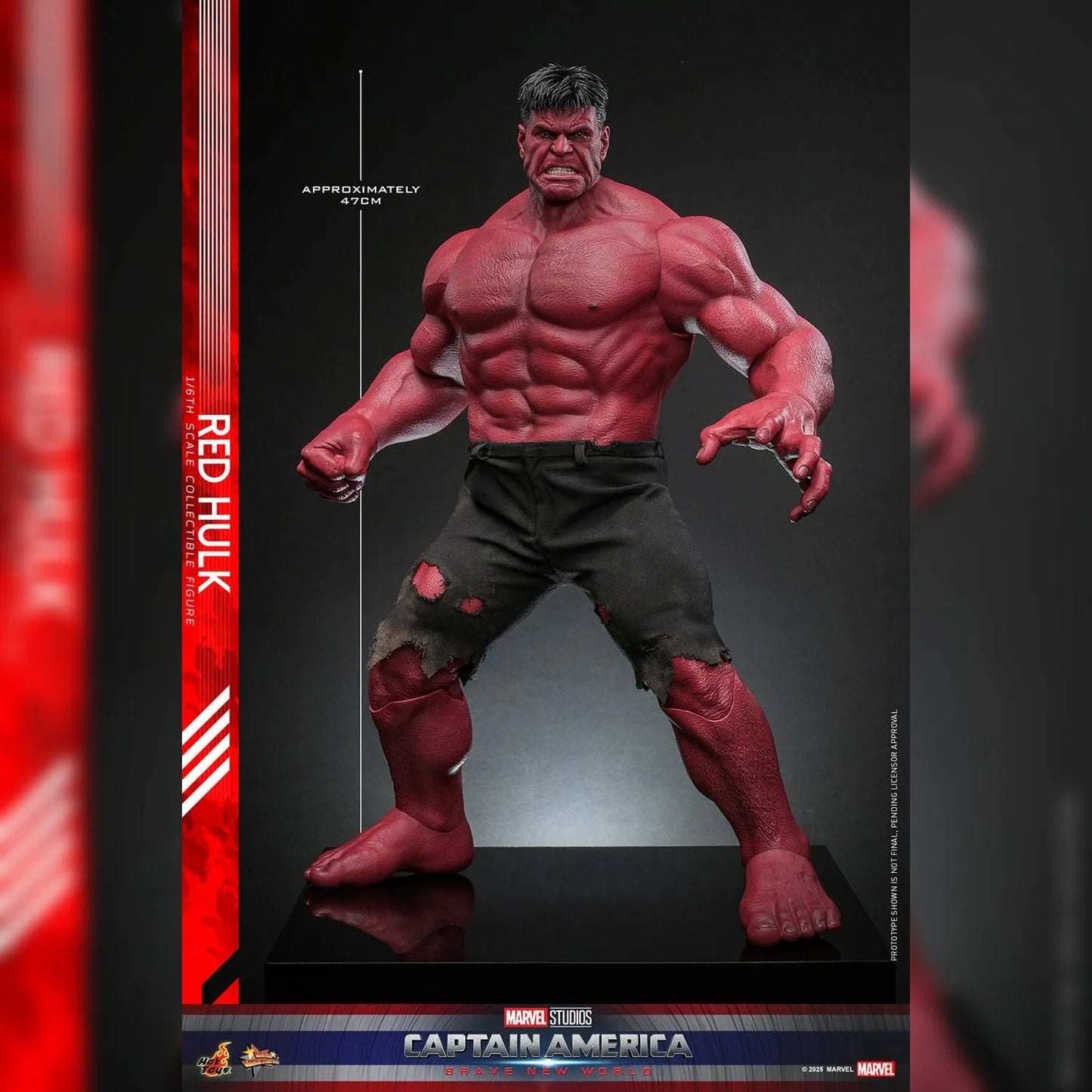 Captain America: Brave New World: Red Hulk: 1/6th Scale Action Figure - Hot Toys Action Figure