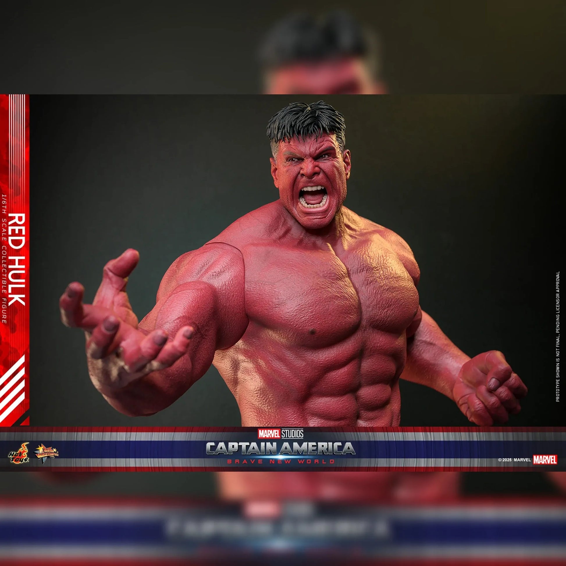 Captain America: Brave New World: Red Hulk: 1/6th Scale Action Figure - Hot Toys Action Figure