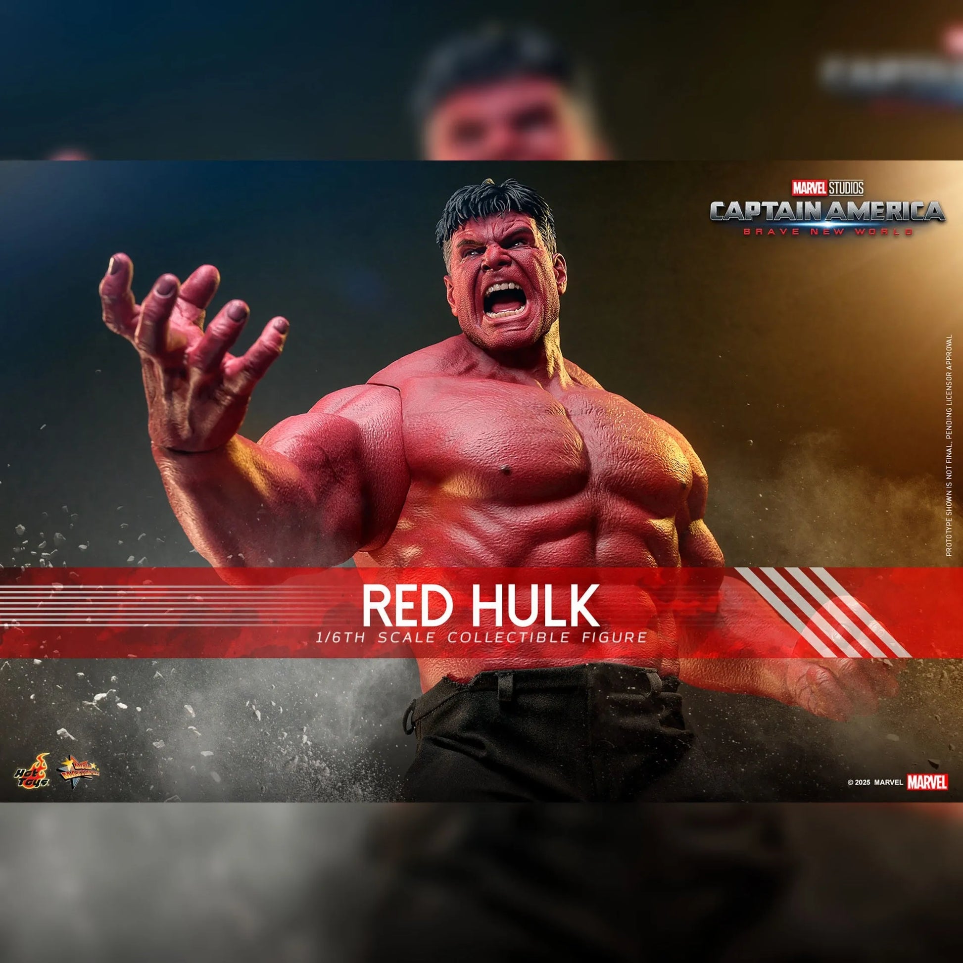 Captain America: Brave New World: Red Hulk: 1/6th Scale Action Figure - Hot Toys Action Figure