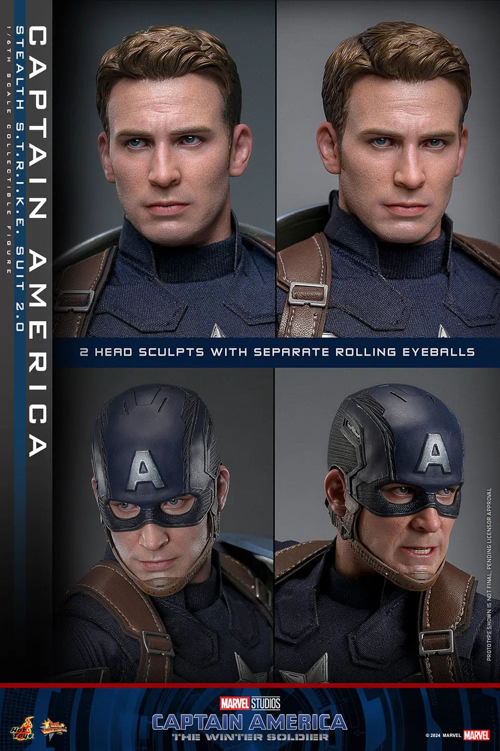 Captain America: The Winter Soldier: Captain America (Stealth S.T.R.I.K.E. Suit): 1/6th Scale Action Figure: Hot Toys Hot Toys