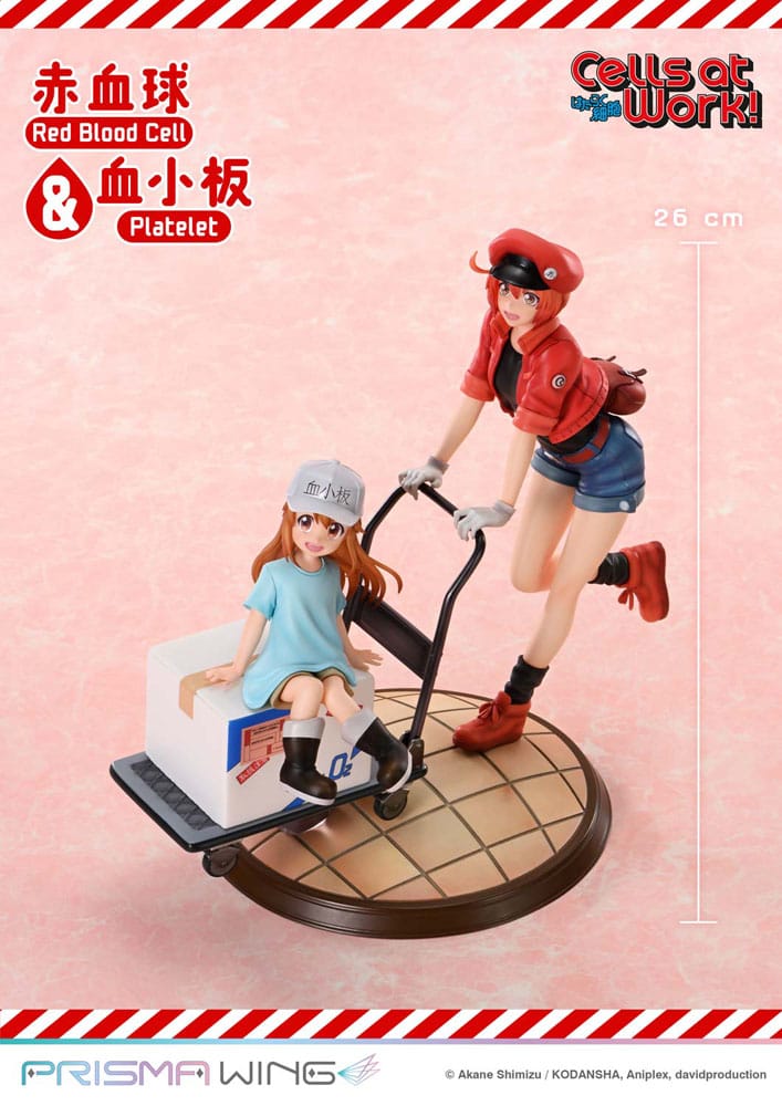 Cells at Work Prisma Wing PVC Statue Red Blood Cell & Platelet 26 cm - Prime 1 Studio Statues