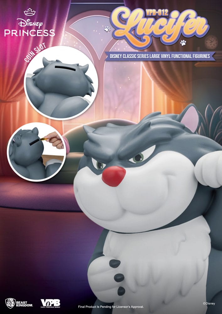 Cinderella: Lucifer: Vinyl Piggy Bank - Beast Kingdom Toys Piggy Bank