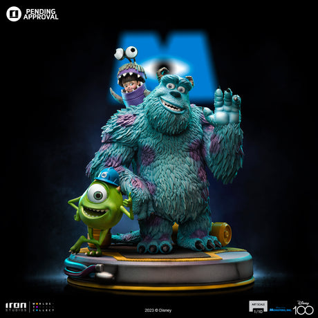 Sulley, Mike & Boo: Monsters Inc Diorama: 1/10 Scale Statue: Iron Studios-Iron Studios