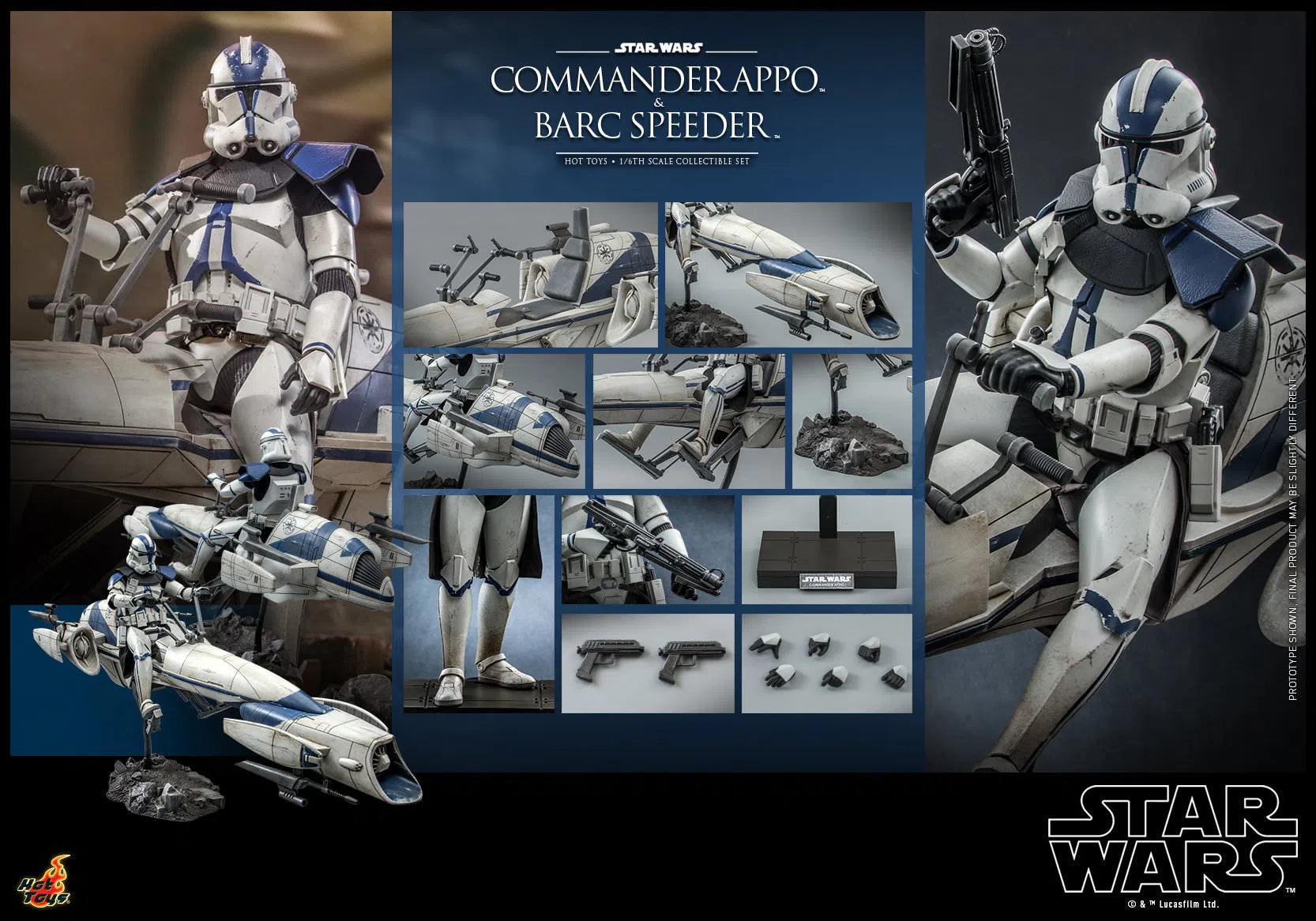 Commander Appo and Bard Speeder: Star Wars: TMS076: Hot Toys Hot Toys