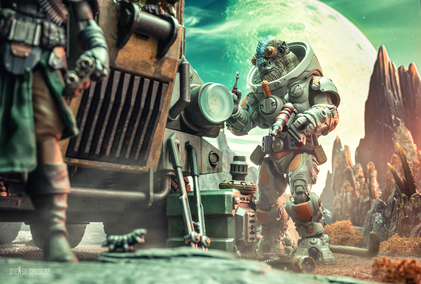 Cosmic Legions: OxKrewe Book Two Harrow Zone Action Figure Kogg (Deluxe) - Four Horsemen Action Figure