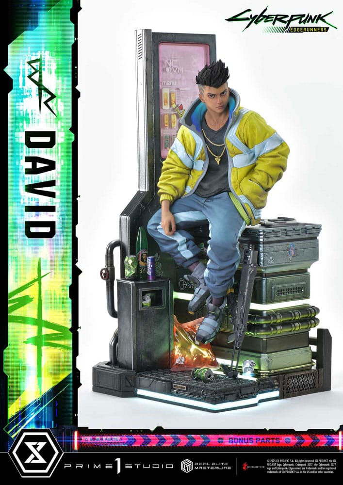 Cyberpunk: Edgerunners Real Elite Masterline Series Statue 1/4 David Deluxe Bonus Version 5 - Prime 1 Studio Statues
