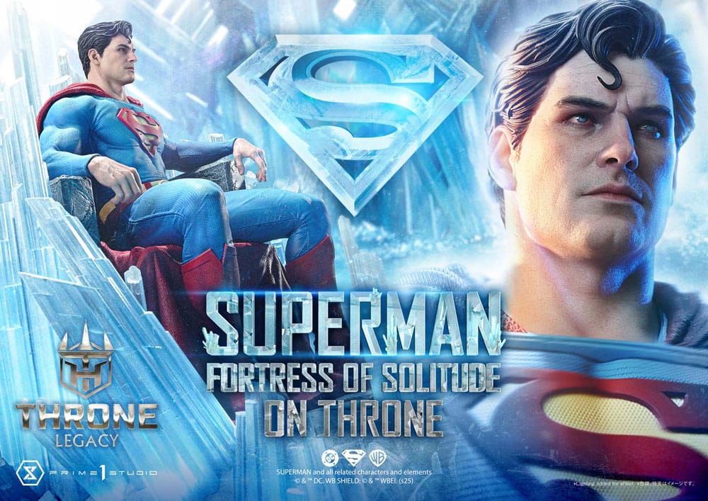 DC Comics Throne Legacy Collection Statue Statue 1/4 Superman Fortress of Solitude on Throne (Design by Gabriele Dell'Otto) 52 cm - Prime 1 Studio Statues