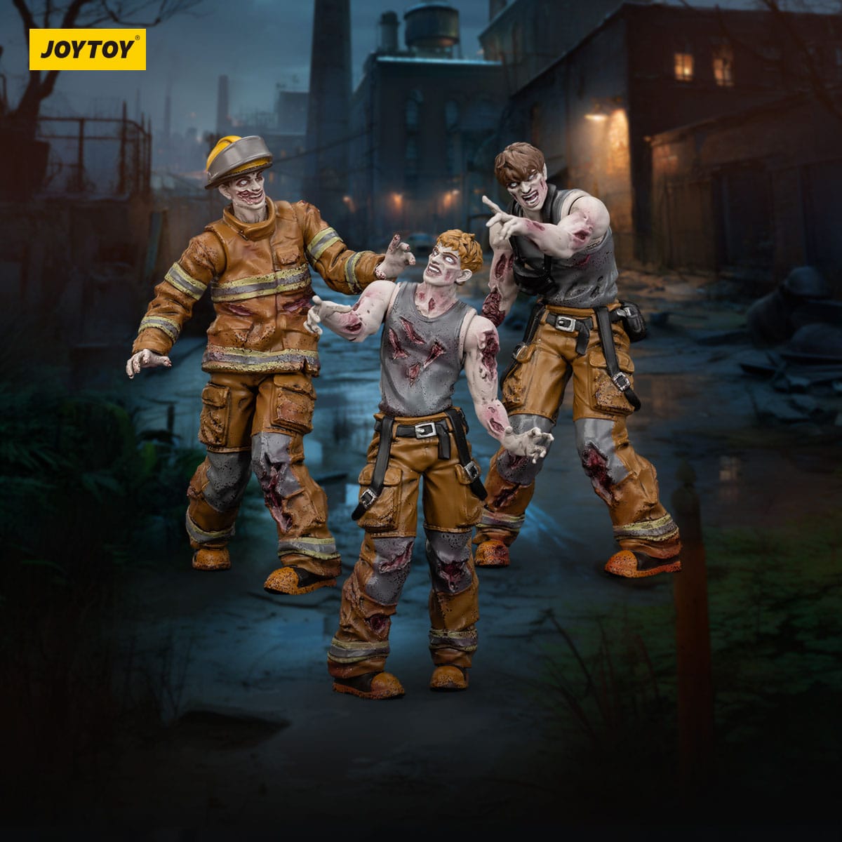 Dark Source: Zombie Firefighters: Action Figure 3 Pack: Joy Toy - Joy Toy Action Figure