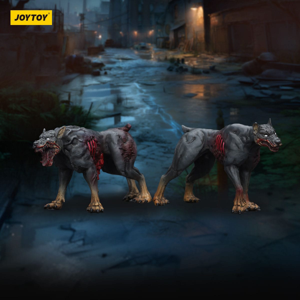 Dark Source: Zombie Police Dogs: Action Figure 2 Pack: Joy Toy - Joy Toy Action Figure