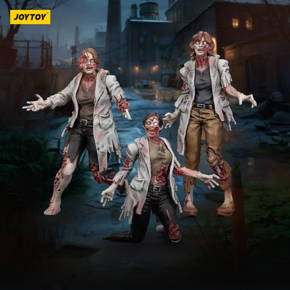 Dark Source: Zombie Scientists (Female): Action Figure 3 Pack: Joy Toy - Joy Toy Action Figure