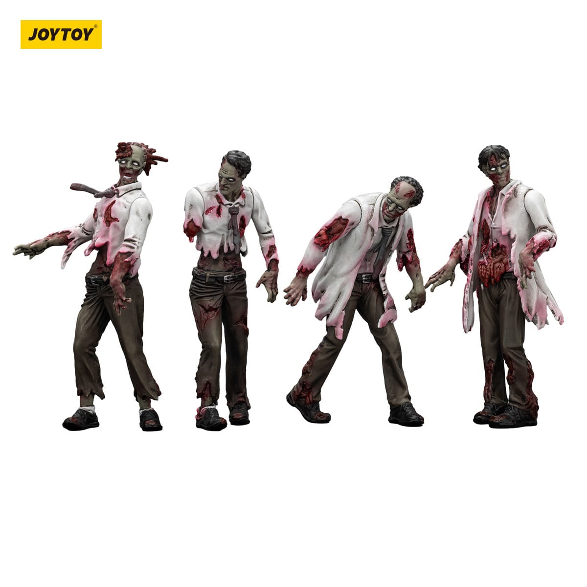 Dark Source: Zombie Scientists (Male): Action Figure 4 Pack: Joy Toy - Joy Toy Action Figure