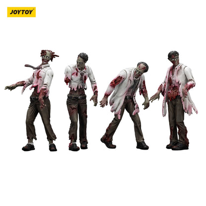 Dark Source: Zombie Scientists (Male): Action Figure 4 Pack: Joy Toy - Joy Toy Action Figure