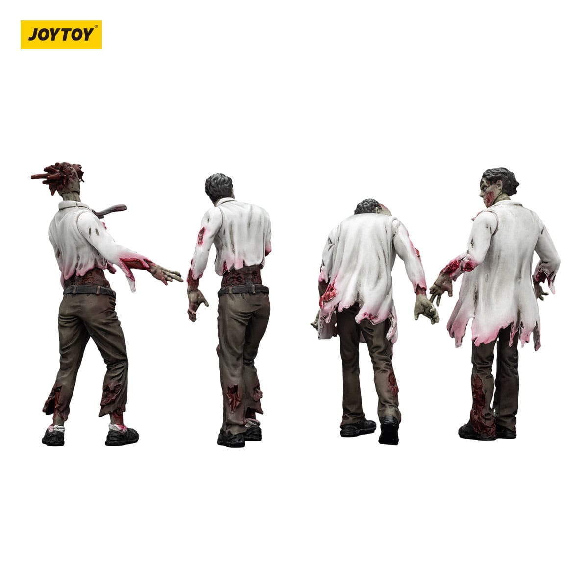Dark Source: Zombie Scientists (Male): Action Figure 4 Pack: Joy Toy - Joy Toy Action Figure