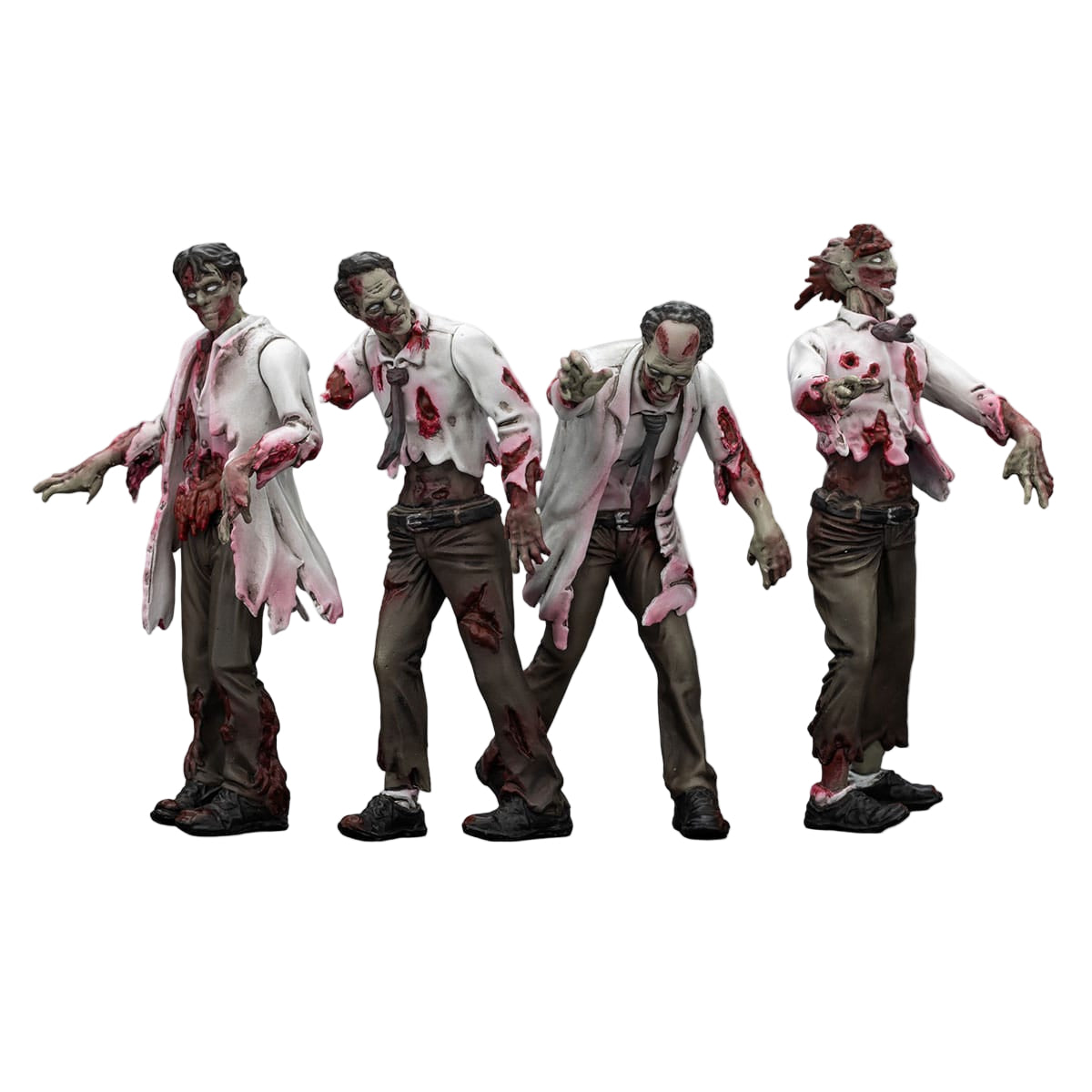 Dark Source: Zombie Scientists (Male): Action Figure 4 Pack: Joy Toy - Joy Toy Action Figure