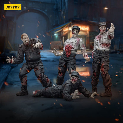 Dark Source: Zombie Security Guards: Action Figure 4 Pack: Joy Toy - Joy Toy Action Figure