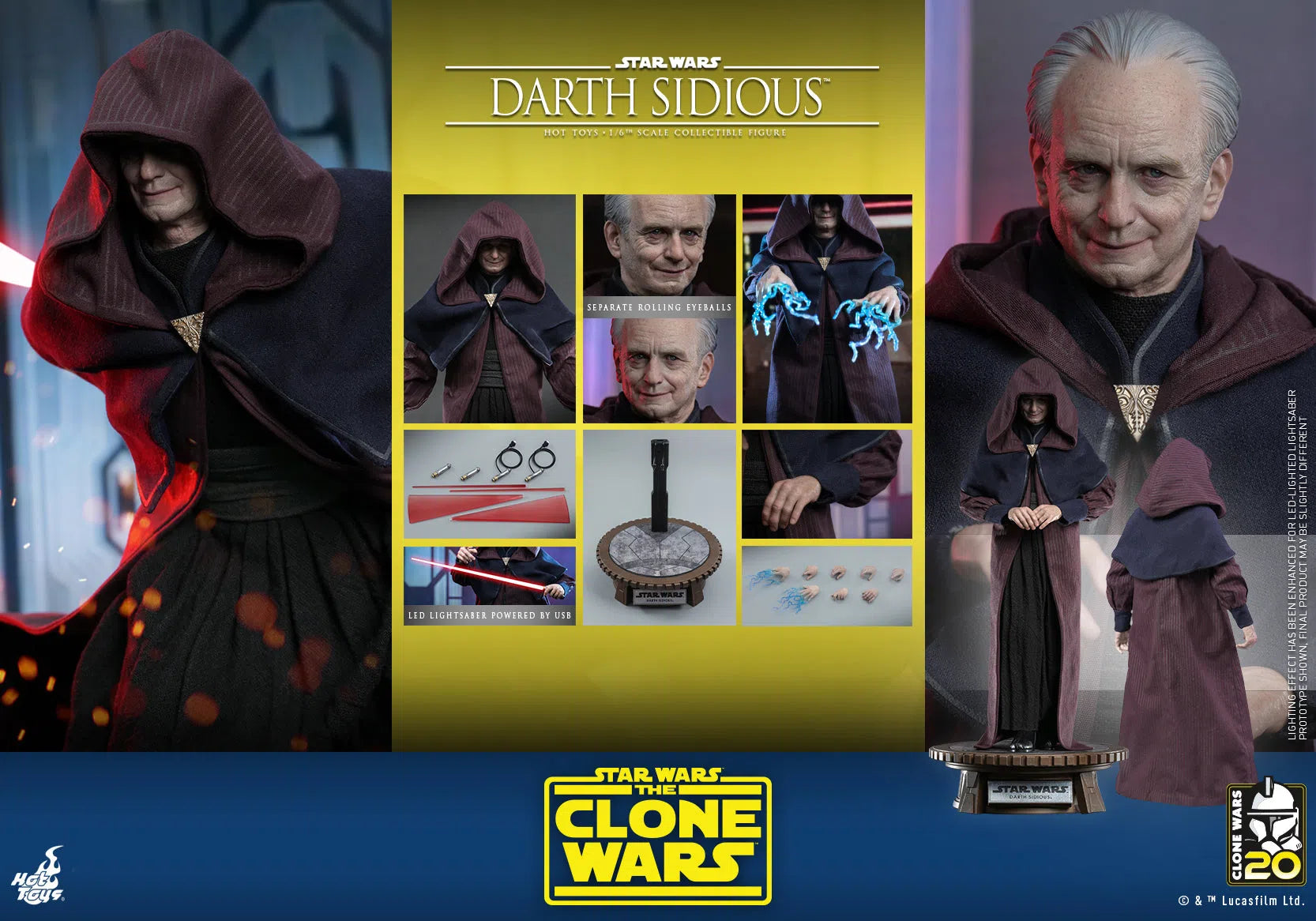 Darth Sidious: The Clone Wars: Star Wars Hot Toys