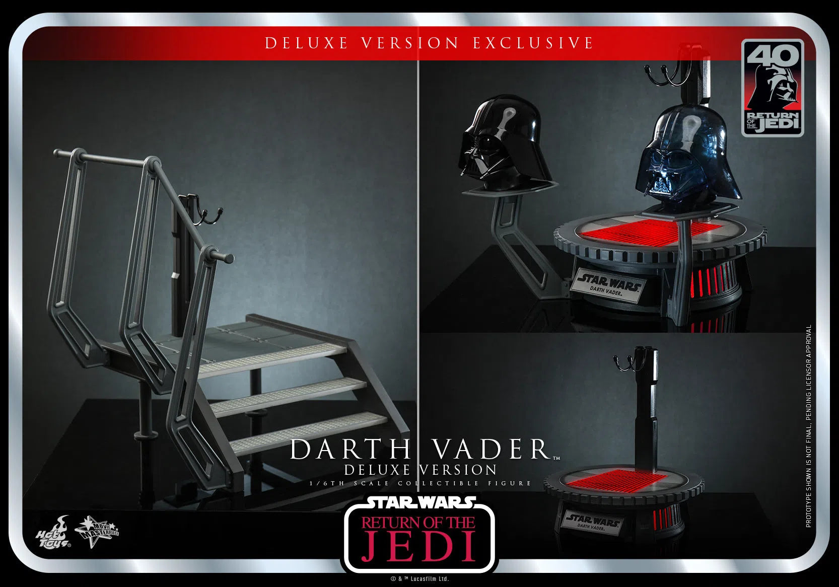 Darth Vader: Star Wars: Return Of The Jedi: 40th Anniversary: Deluxe Hot Toys