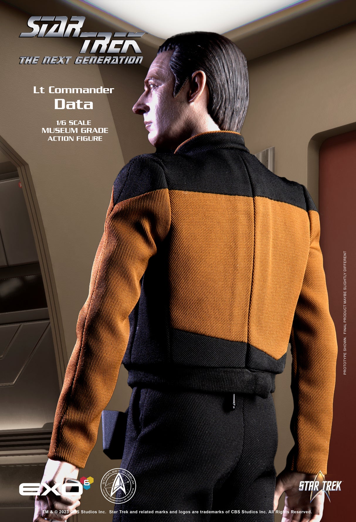 Lt. Commander Data: Essentials Version: Star Trek: The NExt Generation: Exo-6: Sixth Scale-EX0-6