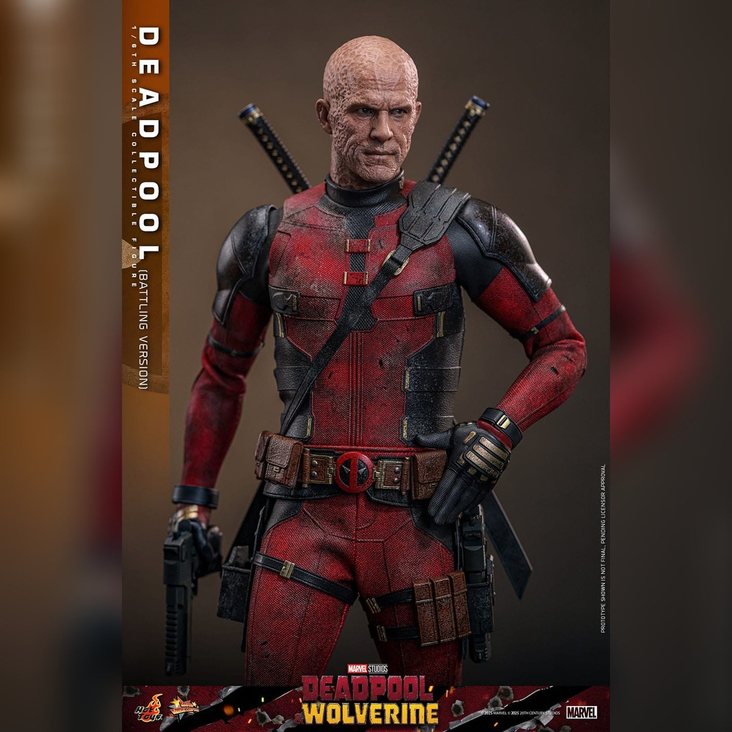 Deadpool & Wolverine: Deadpool: Battling Version: 1/6th - Hot Toys Action Figures