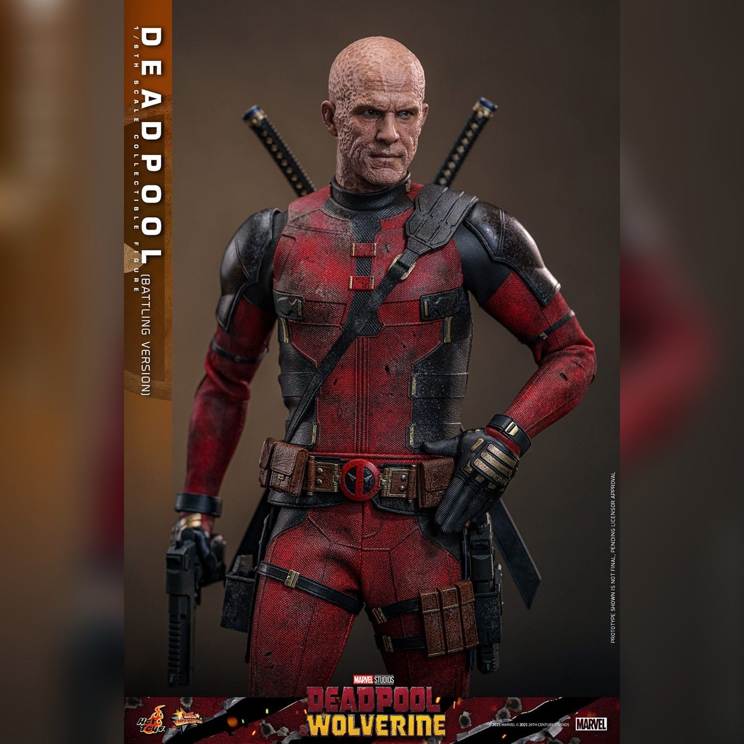 Deadpool & Wolverine: Deadpool: Battling Version: 1/6th - Hot Toys Action Figures