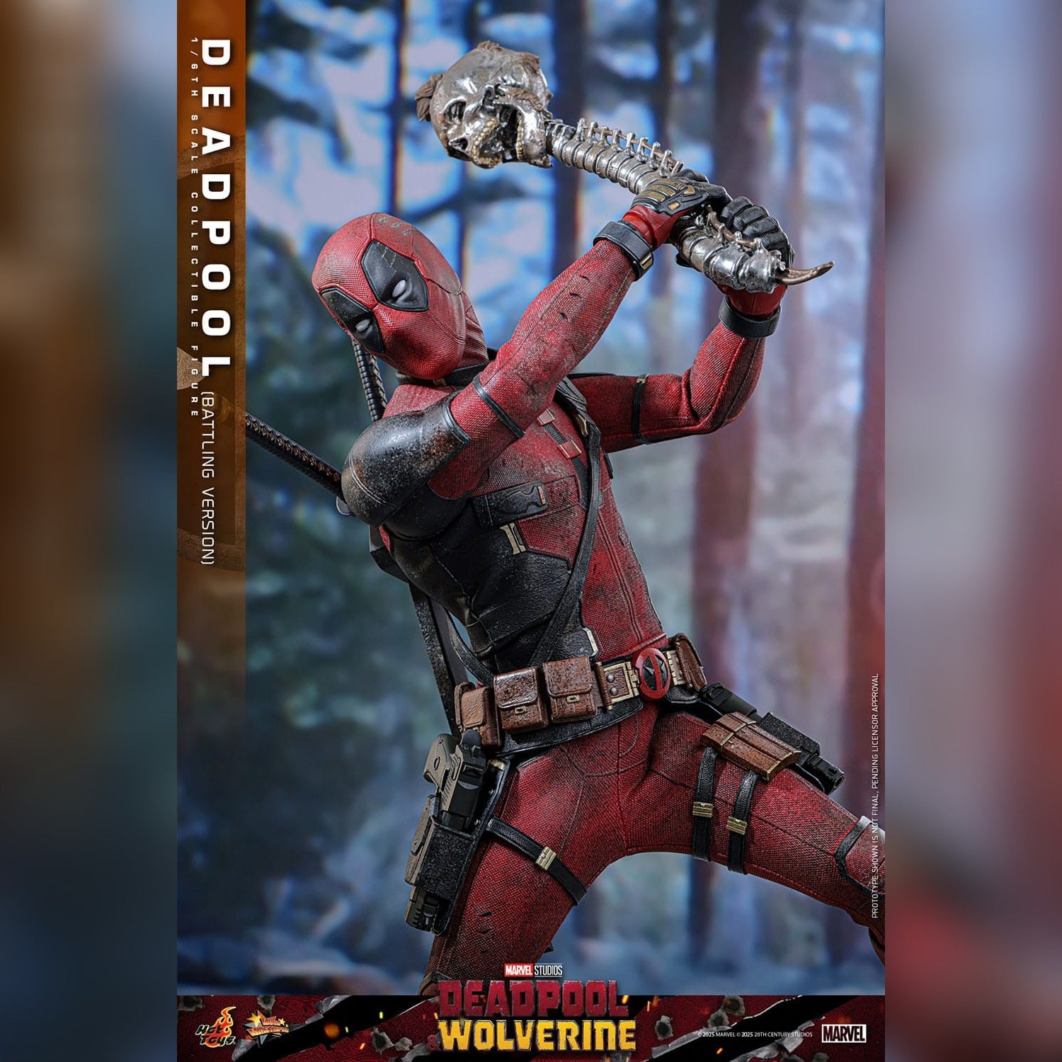 Deadpool & Wolverine: Deadpool: Battling Version: 1/6th - Hot Toys Action Figures
