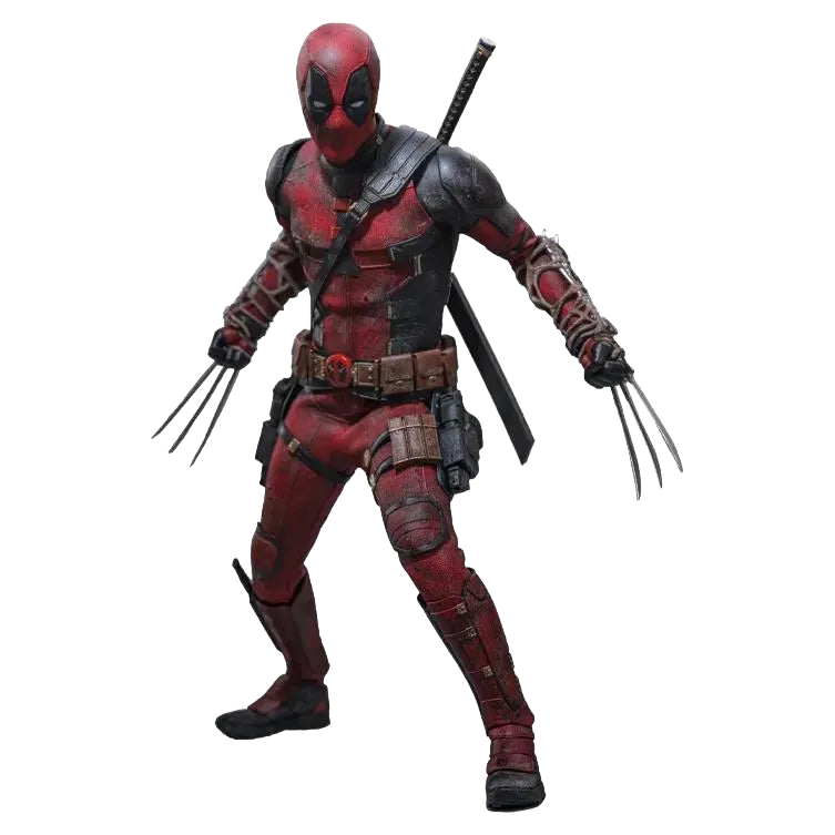 Deadpool & Wolverine: Deadpool: Battling Version: 1/6th - Hot Toys Action Figures