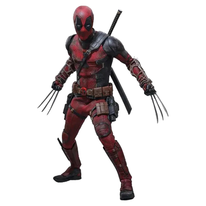 Deadpool & Wolverine: Deadpool: Battling Version: 1/6th - Hot Toys Action Figures