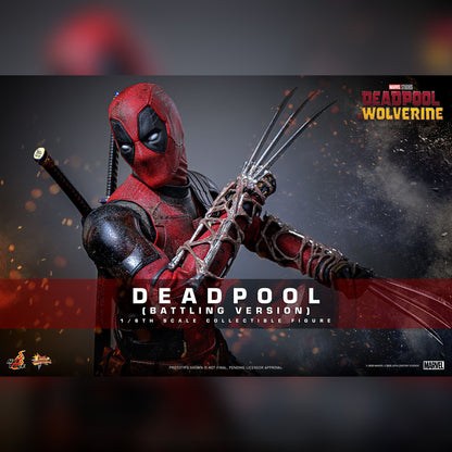 Deadpool & Wolverine: Deadpool: Battling Version: 1/6th Scale Action Figure - Hot Toys Action Figure