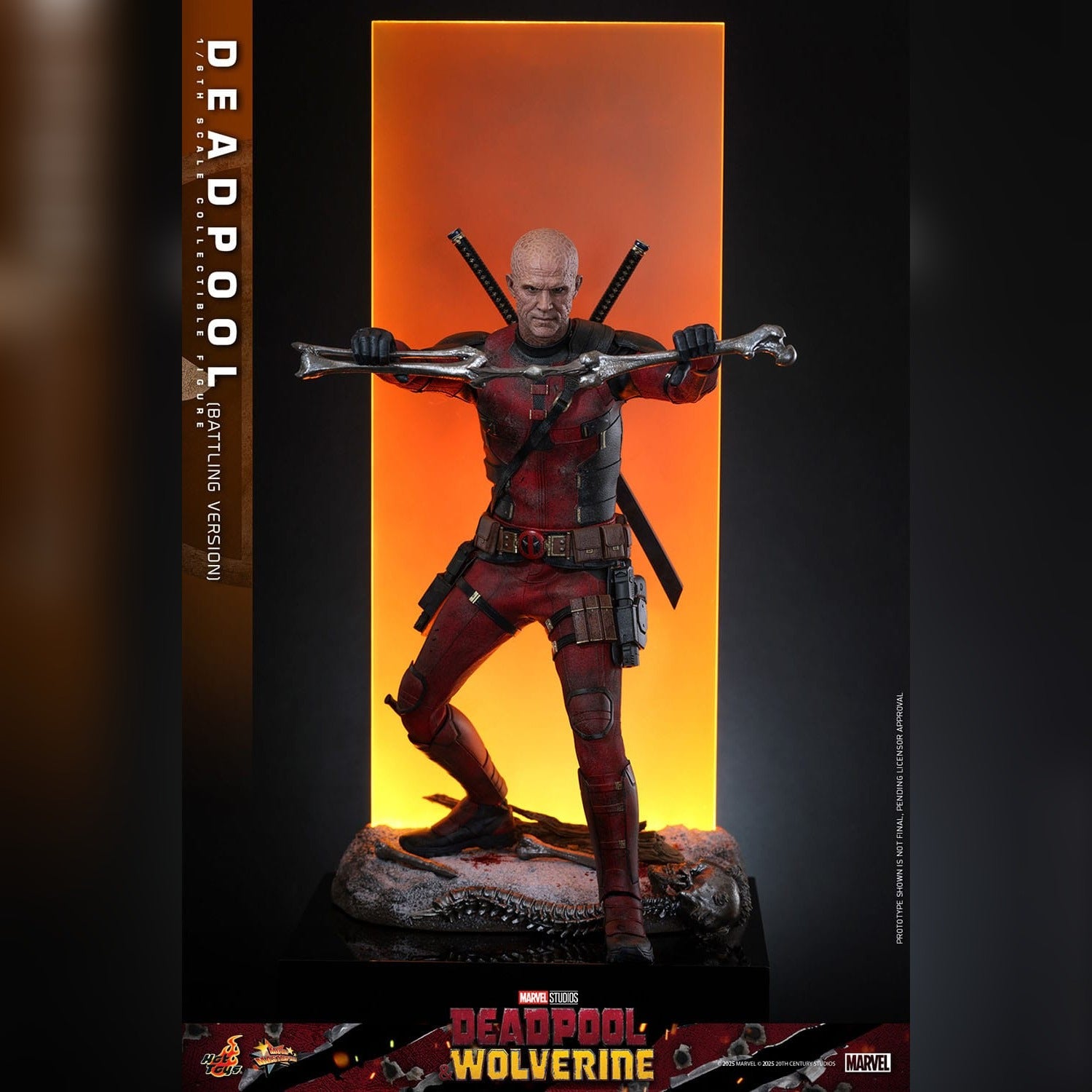 Deadpool & Wolverine: Deadpool: Battling Version: 1/6th Scale Action Figure: Hot Toys Hot Toys