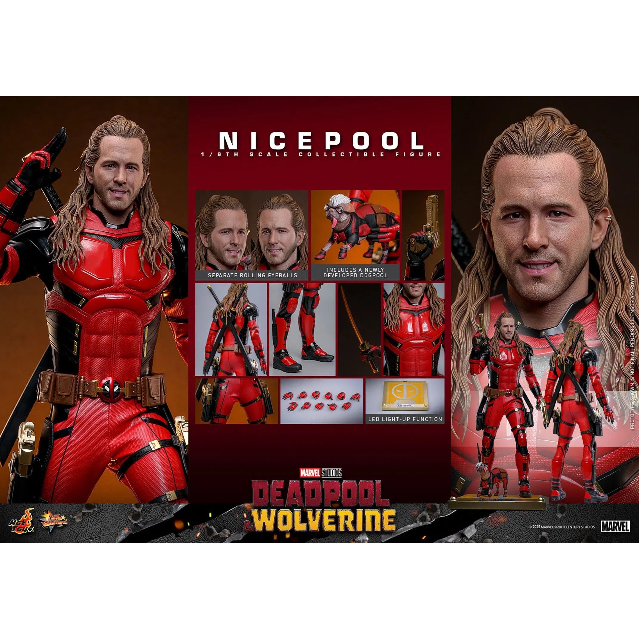 Deadpool & Wolverine:Nicepool: 1/6th Scale Action Figure: Hot Toys Hot Toys