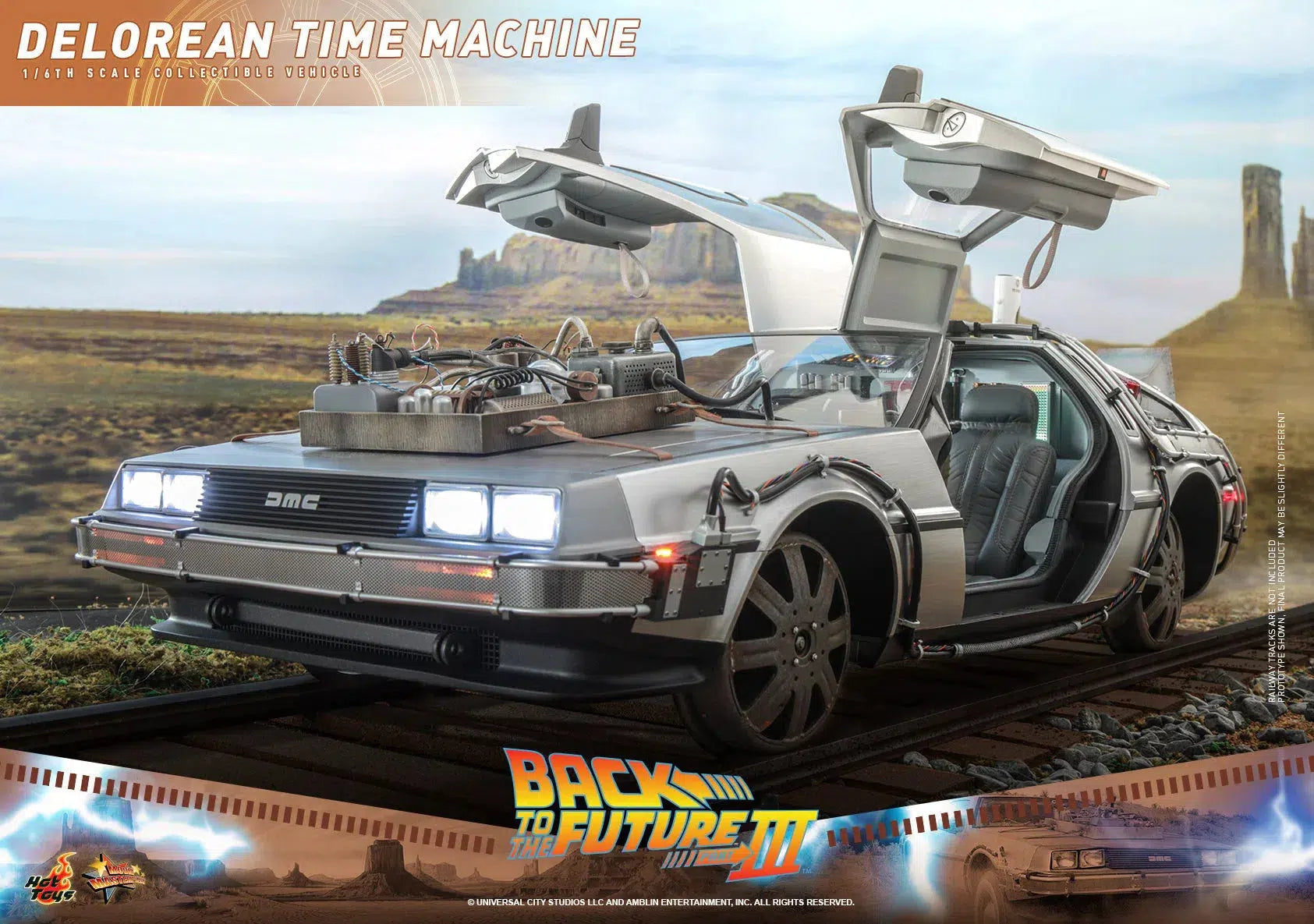 Delorean Time Machine: Back To The Future Part III: Hot Toys Hot Toys