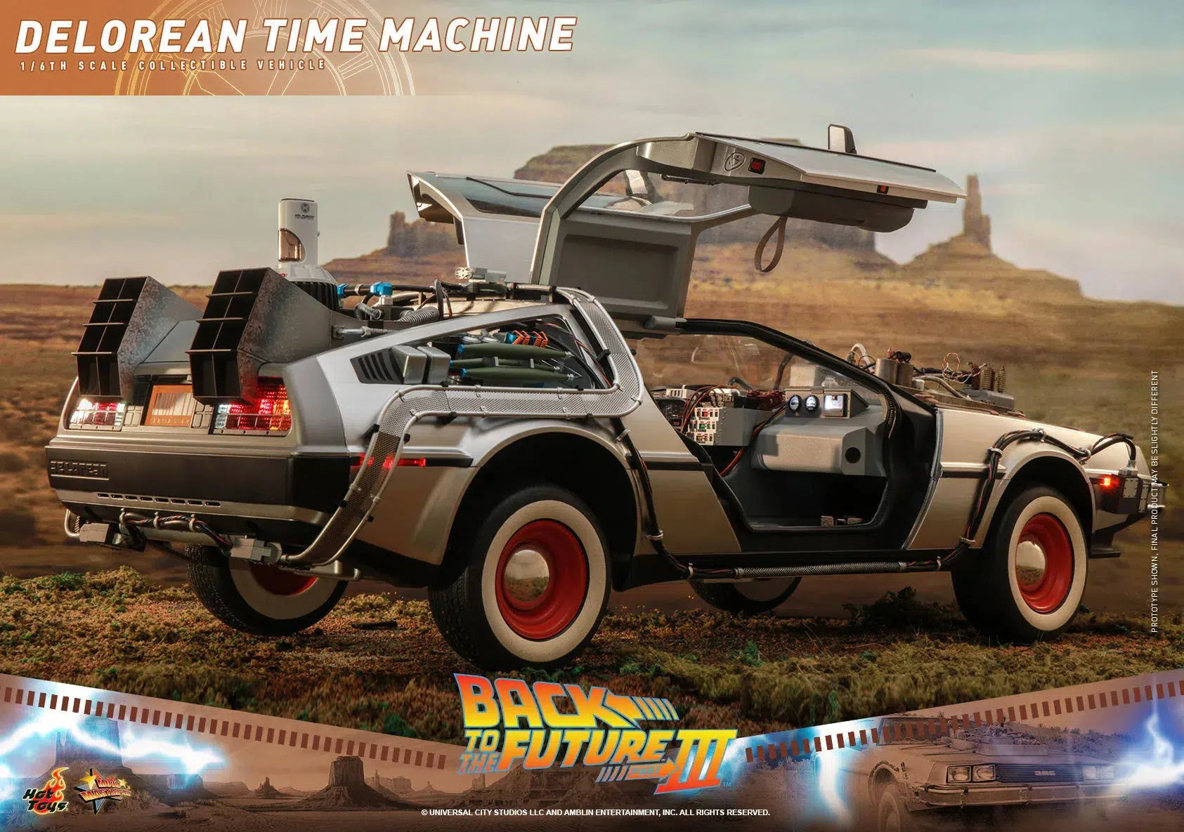 Delorean Time Machine: Back To The Future Part III: Hot Toys Hot Toys