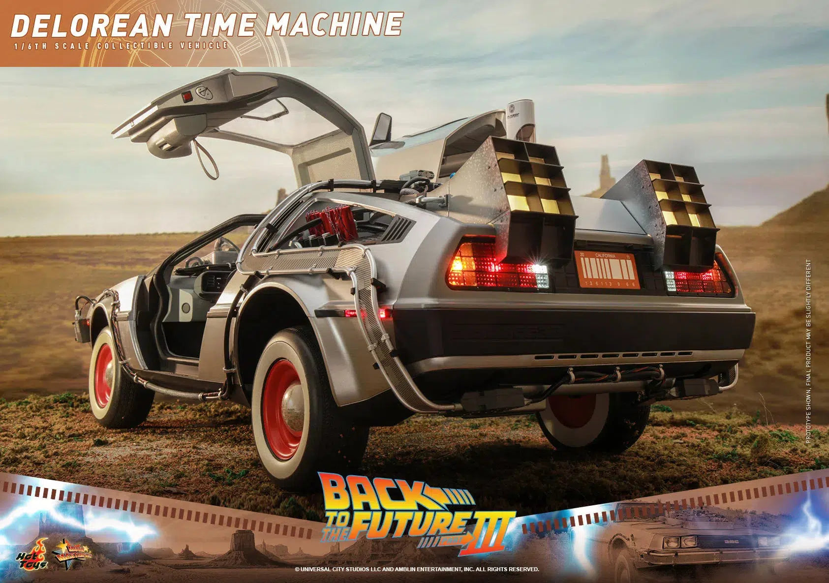 Delorean Time Machine: Back To The Future Part III: Hot Toys Hot Toys