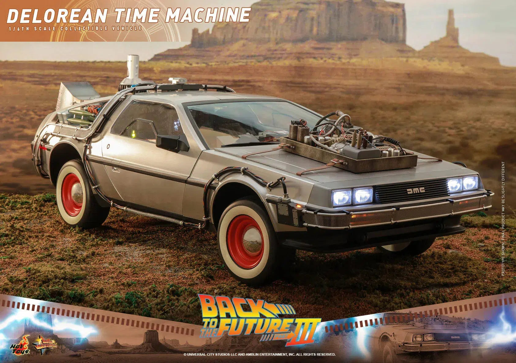 Delorean Time Machine: Back To The Future Part III: Hot Toys Hot Toys